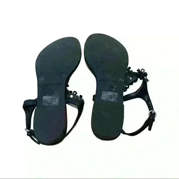 Montego Bay Club Black Sandals Size 7.5 - Picture 2 of 3